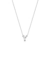 3 Stone Diamond Solitaire Necklace in white gold sparkle
