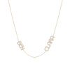 Custom Diamond Pave 2 Name Station Necklace in rose gold