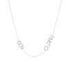 Custom Diamond Pave 2 Name Station Necklace in white gold sparkle