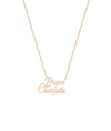 Rose gold Custom Gold Name Necklace with personalized double-row lettering