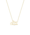 Custom Gold Name Necklace in yellow gold with two-row personalized name design