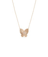 Fluted Butterfly Necklace with Diamond in rose gold nature-inspired