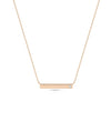 Personalize Gold Bar Necklace with Diamond in rose gold