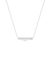 Personalize Gold Bar Necklace with Diamond in white gold