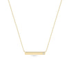 Personalize Gold Bar Necklace with Diamond Solitaire in yellow gold