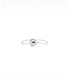Heart Bubble Cable Chain Ring white gold featuring romantic heart accent