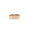 Rose gold wedding band featuring timeless flat design for couples