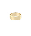 Beveled band ring side view displaying dimensional edge cuts and sleek profile