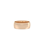 Rose gold Curve Dome Band Ring with traditional dome shape and curved interior