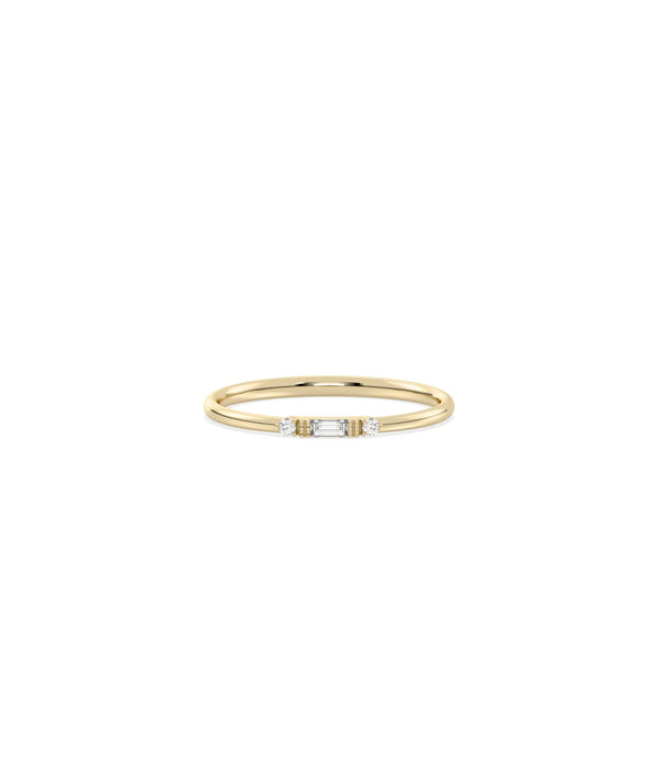 Baguette and Accent Diamond Ring - 79e | Everyday 14K Gold Jewelry
