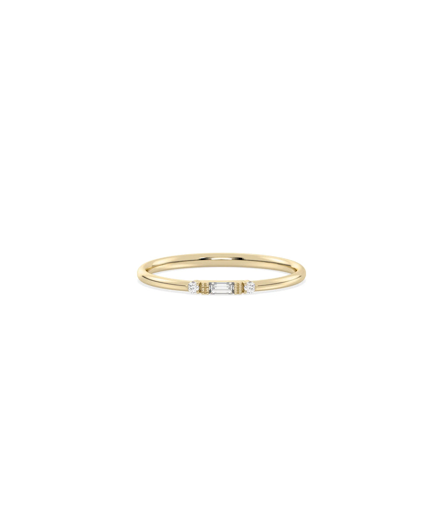 Baguette and Accent Diamond Ring - 79e | Everyday 14K Gold Jewelry