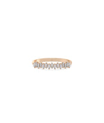 Rose gold Diamond Baguette Band Ring with elegant Art Deco baguette diamonds