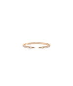 Rose gold Diamond Split Pave Band Ring with architectural split band and diamonds