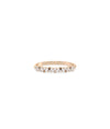 Rose gold Diamond Multi Shape Cluster Band Ring with artistic mixed-shape cluster sparkle