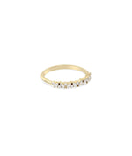 Side view of Diamond Multi Shape Cluster Band Ring showing 1.7mm width and mixed shapes
