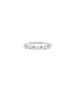 Diamond Multi Shape Cluster Band Ring in white gold featuring diverse diamond cut clusters