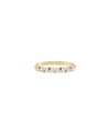 Diamond Multi Shape Cluster Band Ring in yellow gold with varied diamond clusters