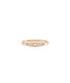 Rose gold Diamond Starburst Signet Band Ring with astronomical-inspired starburst motifs