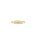 Diamond Starburst Signet Band Ring