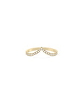 Diamond Chevron Band Ring