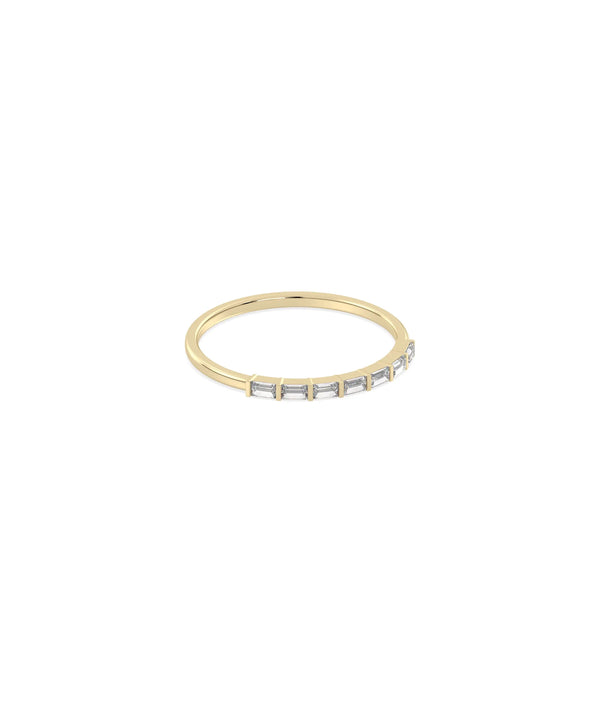 Baguette Diamond Band Ring - 79e | Everyday 14K Gold Jewelry alternate view