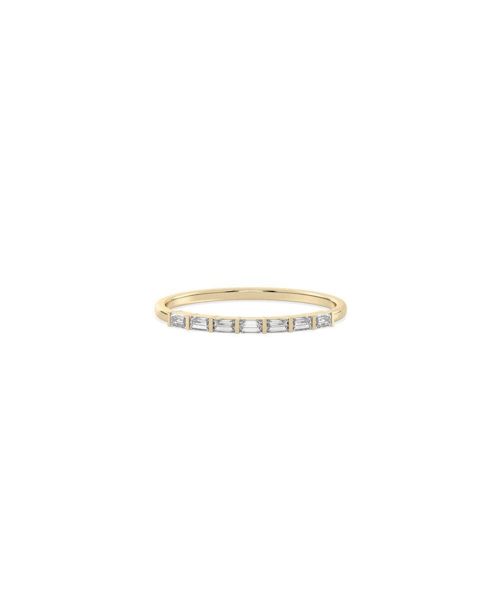 Baguette Diamond Band Ring - 79e | Everyday 14K Gold Jewelry