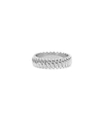 White gold Gold Twist Band Ring featuring elegant rope-like twisted pattern