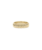 Gold Twist Band Ring in yellow gold with classic twisted rope spiral pattern