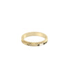 Side view Gold Diamond Cut Chevron Band Ring showing diamond-cut faceting and V-pattern