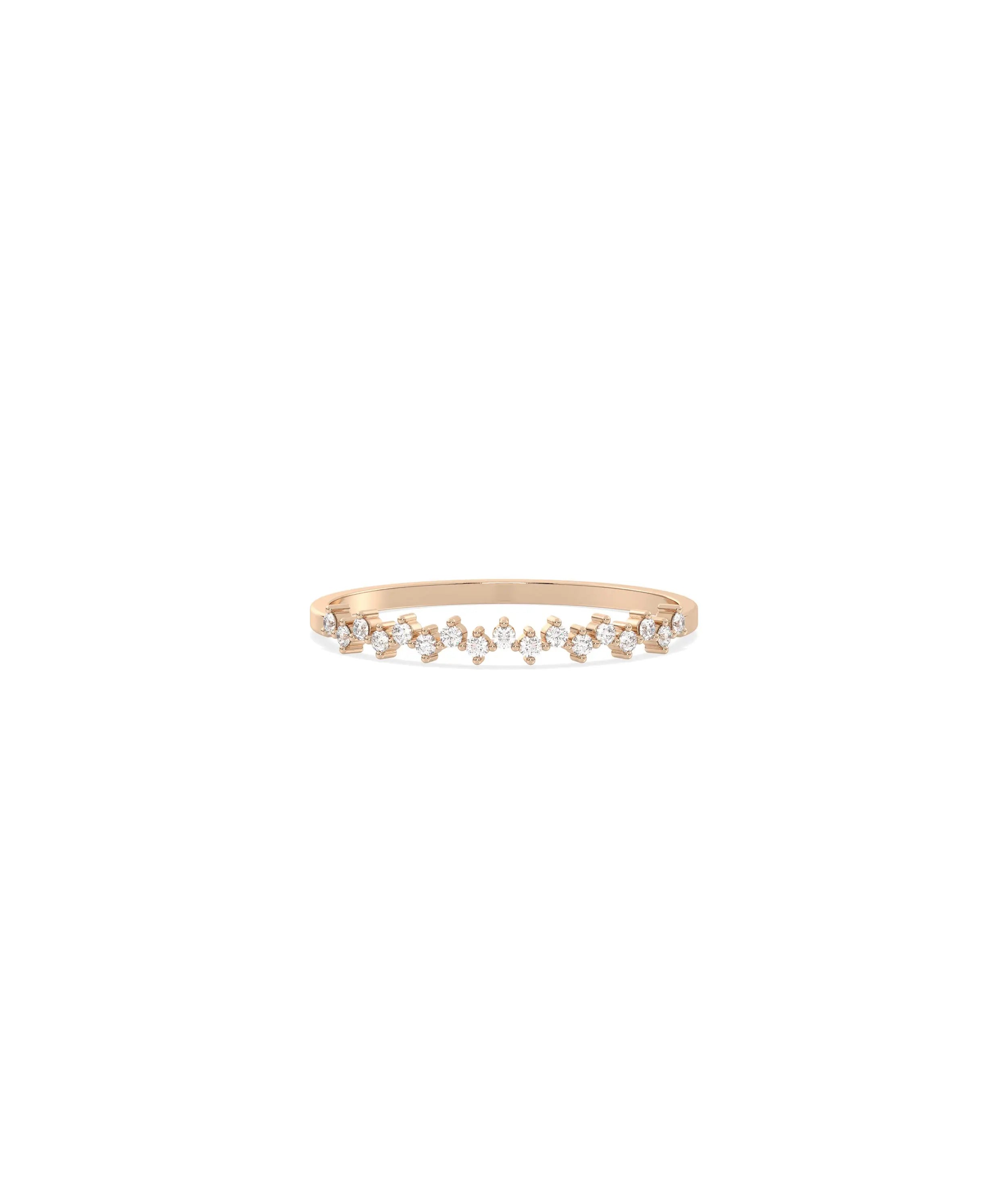 Zig Zag Diamond Band Ring - 79e | Everyday 14K Gold Jewelry