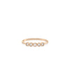 5 Stone Bezel Diamond Band Ring - 79e | Everyday 14K Gold Jewelry