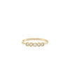 5 Stone Bezel Diamond Band Ring - 79e | Everyday 14K Gold Jewelry