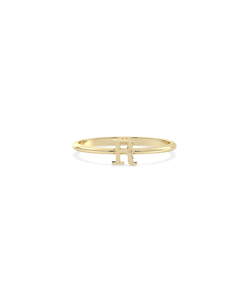 Custom Gold Initial Band Ring on display highlighting must-have meaningful appeal