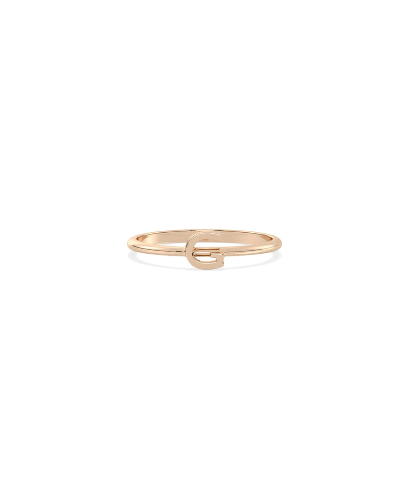 Rose gold initial ring featuring lasting quality materials with personalized touch