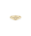 Diamond Starburst Signet Ring