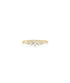 Cluster Diamond Band Ring yellow gold front view showcasing grouped diamond design
