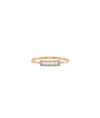 Rose gold channel band ring featuring precision-aligned baguette diamonds
