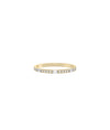 Diamond Round and Baguette Band Ring yellow gold showcasing mixed diamond cuts