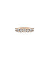 Rose gold illusion band ring featuring innovative reflective setting design