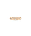Rose gold Diamond Solitaire Band Ring with classic diamond and contemporary wide band