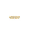 Diamond Solitaire Band Ring in yellow gold with single diamond and wide 4.50mm band
