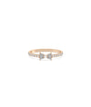Rose gold Diamond Bow Tie Band Ring with whimsical feminine bow tie sparkle