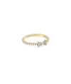 Side view Diamond Bow Tie Band Ring showing 5mm bow tie length and detail