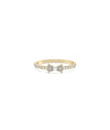 Diamond Bow Tie Band Ring in yellow gold with charming bow tie motif and diamonds