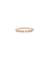 Rose gold Diamond Baguette Band Ring with Art Deco inspired linear diamond design