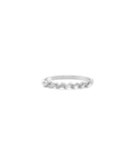 White gold Diamond Baguette Band Ring featuring sleek geometric baguette arrangement