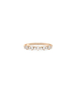 Rose gold Diamond Cluster Band Ring with concentrated sparkle cluster design