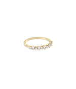 Side profile Diamond Cluster Band Ring showing delicate width and cluster dimension