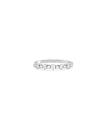 White gold Diamond Cluster Band Ring featuring brilliant clustered diamond arrangement