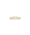 Diamond Cluster Band Ring in yellow gold with grouped diamonds on slim 1.5mm band